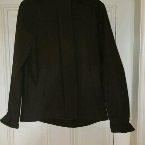 Lululemon Black Zip/Button Up Hooded Jacket - Picture 3 of 11